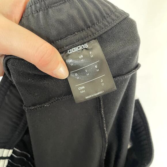 Adidas black and white casual athletic pants zipper pocket women's size medium - Picture 7 of 8